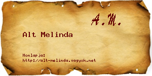 Alt Melinda névjegykártya